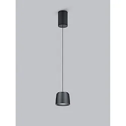 Luminaria colgante OVE IP20, negro regulable