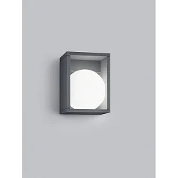outdoor wall luminaire DAY square, round, switchable IP65, graphite 