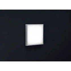 Luminaria de pared para exteriores SCALA cuadrado IP44, acero inoxidable 