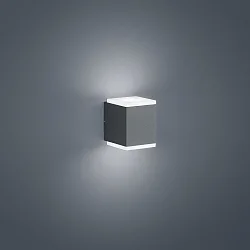 Luminaria de pared para exteriores KIBO Arriba-Abajo, forma de cubo IP54
