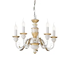 Luminaria araña FIRENZE SP5 de 5 llamas E14 IP20, blanco antiguo 