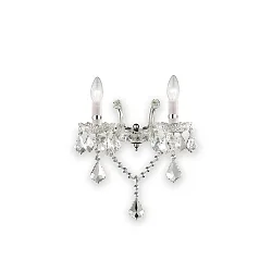 Luminaria de pared FLORIAN AP2 de 2 llamas E14 IP20, transparente 