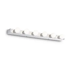 Luminaria de espejo PRIVE' AP6 de 6 llamas E14 IP20, cromo 