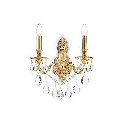 Luminaria de pared GIOCONDA AP2 de 2 llamas E14 IP20, dorado 
