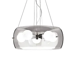 Luminaria colgante AUDI-10 SP5 de 5 llamas E27 IP20, cromo, color humo