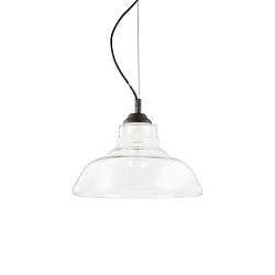 Luminaria colgante BISTRO SP1 PLATE E27 IP20, transparente