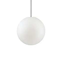 Luminaria de suspensión para exteriores SOLE Ø 40CM en forma de bala E27 IP44, blanco opalino regulable