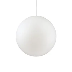 Luminaria de suspensión para exteriores SOLE Ø 50CM en forma de bala E27 IP44, blanco opalino regulable