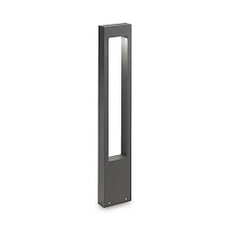 Outdoor floor luminaire VEGA, height 80cm, G9, aluminium / tempered glass
