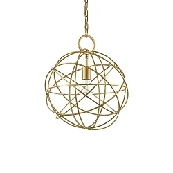 Luminaria colgante KONSE de 1 llama E27 IP20, dorado, satinado