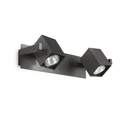 Wall / Ceiling spot MOUSE, 2 flames, GU10 max. 50W, adjustable, black