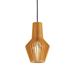 Luminaria colgante CITRUS-1 inclinable E27 IP20, madera, negro