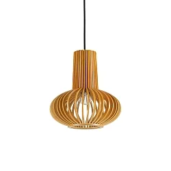 Luminaria colgante CITRUS-2 inclinable E27 IP20, madera, negro