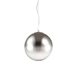 Pendant luminaire MAPA D40, Ø 40cm, E27 max. 60W, nuanced chrome glass, clear