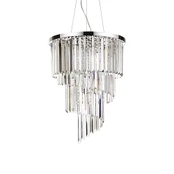 Luminaria colgante CARLTON de 12 llamas E14 IP20, cromo