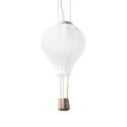 Luminaria colgante DREAM BIG E27 IP20, estopa, blanco
