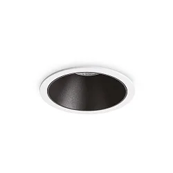 Recessed LED luminaire GAME ROUND, IP20, 11W 3000K 850lm 36°, white / black reflector