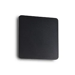 Luminaria de pared COVER SQUARE indirecta IP20, ópalo, negro, con recubrimiento de polvo