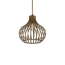 Luminaria colgante ONION MINI E27 IP20, marrón