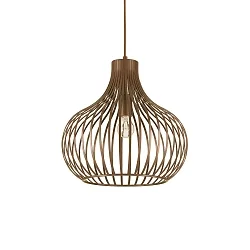 Luminaria colgante ONION SMALL E27 IP20, marrón