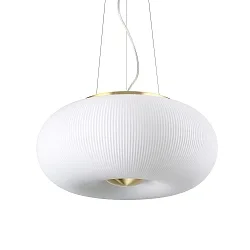 Luminaria colgante ARIZONA de 3 llamas GX53 IP20, blanco, latón satinado