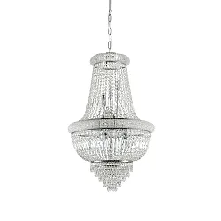 Luminaria colgante DUBAI de 10 llamas E14 IP20, cromo