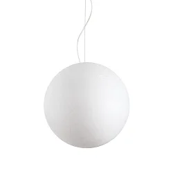 Luminaria colgante CARTA SP1 grande E27 IP20, blanco, blanco mate