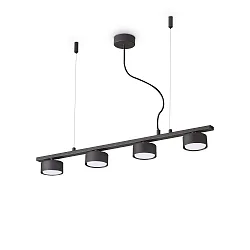 Luminaria colgante MINOR LINEAR de 4 llamas GX53 IP20, negro, con recubrimiento de polvo