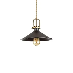 Luminaria colgante ERIS-3 E27 IP20, dorado mate, negro