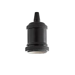 Portabombilla E27 - GHIERA con adaptador, negro mate