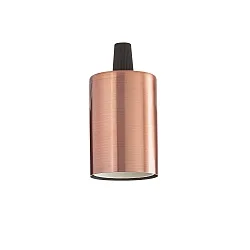 Portabombilla E27 - LISCIO cilíndrico, color cobre, bruñido