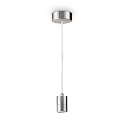 Luminaria colgante SET UP ajustable E27 IP20, níquel