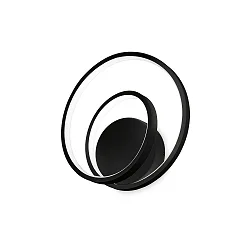 Luminaria de pared OZ AP ON-OFF redondo, on/off IP20, negro mate 