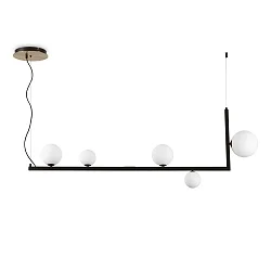 Luminaria colgante BIRDS SP5 de 5 llamas, ajustable G9 IP20, negro mate 