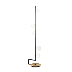 Luminaria de pedestal BIRDS PT5 de 5 llamas, con interruptor G9 IP20, negro mate 