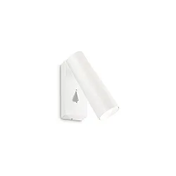 Luminaria de pared PIPE con interruptor IP20, blanco