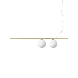 Luminaria colgante PERLINE SP2 de 2 llamas G9 IP20, latón