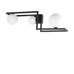 Luminaria de techo ANGOLO PL3 de 3 llamas G9 IP20, negro