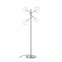 Luminaria de pedestal EQUINOXE PT4 de 4 llamas G4 IP20, cromo
