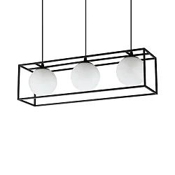 Luminaria colgante LINGOTTO SP3 de 3 llamas, simple, ajustable E14 IP20, negro mate regulable