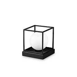 Luminaria de mesa LINGOTTO TL1 SMALL angular, con interruptor G9 IP20, negro mate 