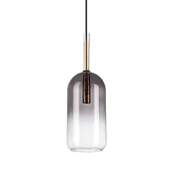 Luminaria colgante EMPIRE cilíndrico G9 IP20, color humo regulable