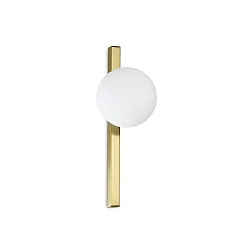 Luminaria de pared BINOMIO de 1 llama G9 IP20, latón cepillado regulable