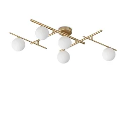 ceiling luminaire ATLAS 5 flames G9 IP20, gold dimmable