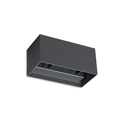 outdoor wall luminaire ATOM UP/DOWN 20CM up / down, square, adjustable IP54, anthracite 