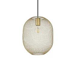 Luminaria colgante NET 1 E27 IP20, dorado regulable