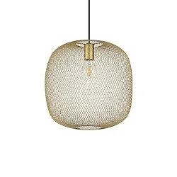 Luminaria colgante NET 3 E27 IP20, dorado regulable