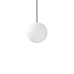 Luminaria de suspensión para exteriores SOLE Ø 20CM en forma de bala E27 IP44, blanco opalino regulable