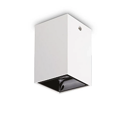 Downlight de superficie NITRO D10 SQUARE angular, rígido, con la óptica del lente, on/off IP20, blanco mate 