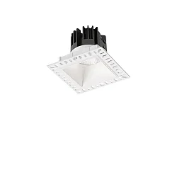 Luminaria empotrable para techos GAME TRIMLESS SQUARE angular, rígido, descarga, UGR < 19, conmutable IP40/IP20, blanco 